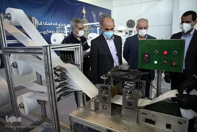 افتتاح خط تولید بزرگترین کارخانه تولید ماسک جنوب غرب آسیا در شهرک صنعتی اشتهارد