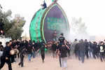 عکس | عزاداری و نخل‌برداری هیئت فرات یزد