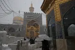 بارش اولین برف زمستانی در مشهد ـ حرم رضوی