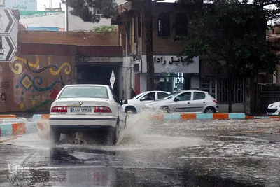 بارش باران و آبگرفتگی معابر - بیرجند