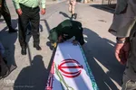 مراسم استقبال از پیکرهای 44 شهید تازه تفحص شده دوران دفاع مقدس در مرز بین المللی شلمچه برگزار شد