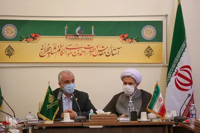 دیدار سعید اوحدی رئیس بنیاد شهید و امور ایثارگران با آیت‌الله لطف‌الله دژکام تولیت آستان مقدس حضرت شاهچراغ (ع)