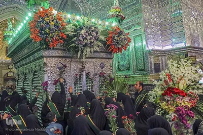 تجدید میثاق خدام حرم مطهر حضرت سیدعلاءالدین حسین(ع) با حضرت احمدبن موسی(ع)‎‎