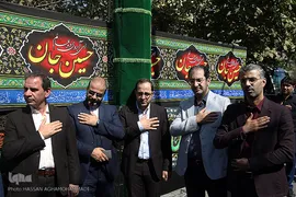 مراسم بدرقه پیک امید کانون به پیاده روی اربعین