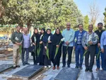 تجدید میثاق خبرنگاران و غبارروبی گلزار شهدای ملایر