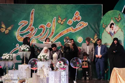 جشن حضرت زهرا و عقد 60 زوج در همدان‎‎