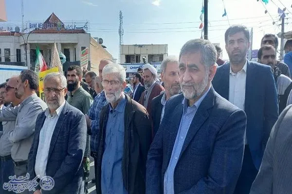 راه‌پیمایی ضد صهیونیستی در حمایت از مردم غزه مردم بابلسر