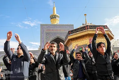 مراسم عزاداری ایام آخر ماه صفر در جوار حرم مطهر رضوی