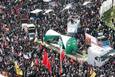 تشییع پیکر ۶۰ شهید اقتدار در تهران