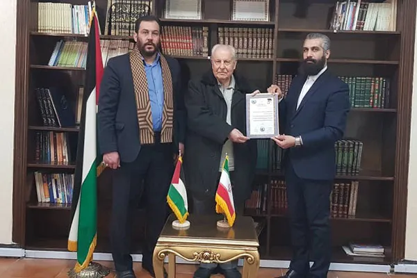 دیدار اعضای شورای مرکزی پنجمین اجلاس بین‌المللی صلح با سفیر فلسطین