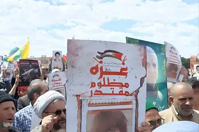 راهپیمایی نمازگزاران بیرجندی در تشکر از اقدام سپاه در وعده صادق