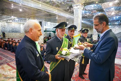 گلباران حرم شاهچراغ در شب ولادت امام رضا( ع‎‎)
