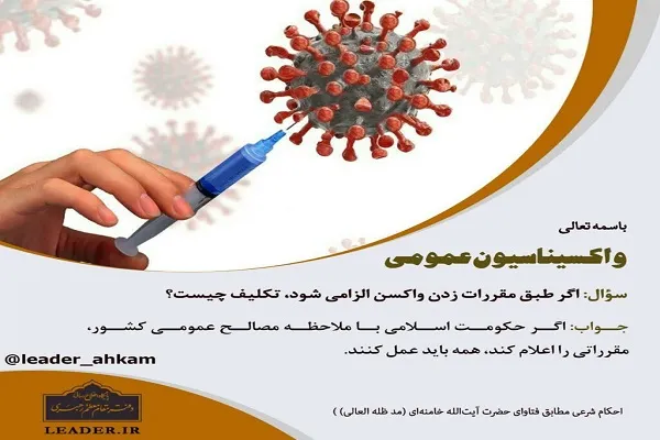 پاسخ گویی به پرسش‌های فقهی بانوان در عرصه بیماری کرونا و واکسیناسیون