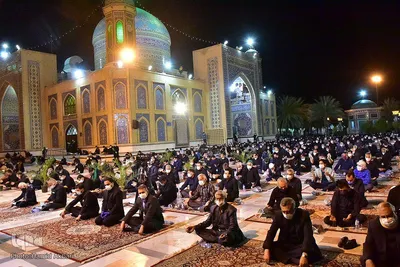 احیای شب بیست و یکم ماه مبارک رمضان در امامزاده حسین بن موسی الکاظم(ع) طبس