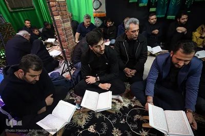 محفل با شکوه انس با قرآن‌کریم در تکیه‌گاه لثارات الحسین (ع) خانی‌آباد نو