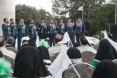 آیین اهتزاز بزرگترین پرچم متبرک حرم علوی