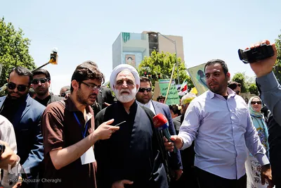 غلامحسین محسنی اژه ای در راهپیمایی روز قدس