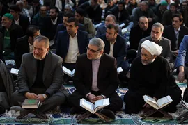مراسم بدرقه کاروان قرآنی انقلاب از بارگاه نورانی امام خمینی (ره)
