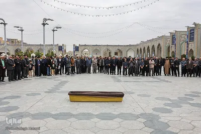 تشییع پیکر استاد وحید مجتهدزاده در حرم مطهر رضوی
