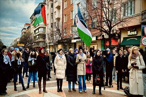 بلغاريا تشهد مظاهرة تضامنية مع فلسطين