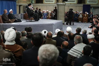 دیدار مسئولان نظام و میهمانان کنفرانس وحدت اسلامى‌ با رهبر انقلاب