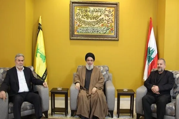 دیدار نصرالله با رهبران ارشد مقاومت فلسطین در بیروت