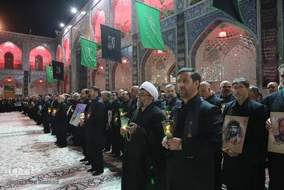 آیین خطبه خوانی شب عاشورا در حرم مطهر رضوی