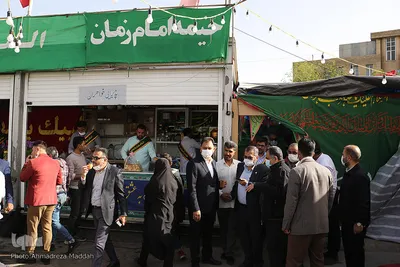 آیین رونمایی از المان و پرچم «یا مهدی (عج)» در شیراز‎‎