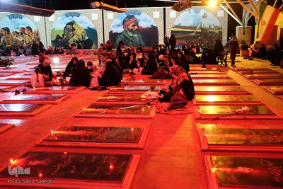 مراسم پرفیض شب قدر در گلزار شهدای وادی رحمت تبریز