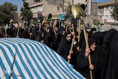 تشییع نمادین شهدای کربلا توسط قوم بنی اسد در قزوین