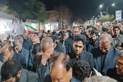 تشییع پیکر شهید «محمود رشنو» در جمع مردم رومشکان