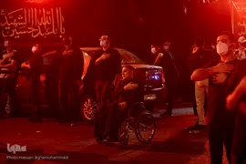 مراسم عزاداری شب پنجم محرم در میدان فلسطین