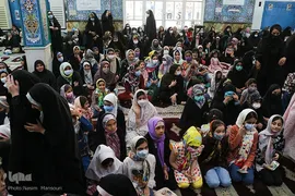جشن روز دختر با حضور خدام حرم مطهر رضوی در مسجد جوادالائمه اهواز