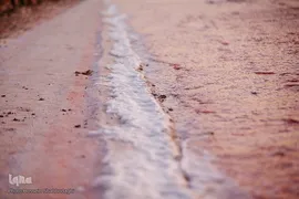 دریاچه حوض سلطان به رنگ سرخ