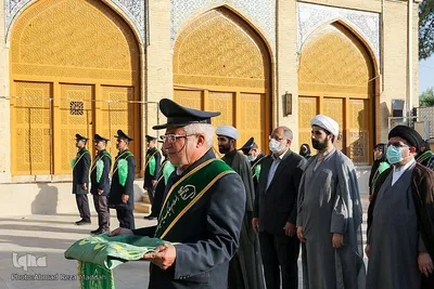 آیین تعویض پرچم آستان مقدس حضرت سیدعلاءالدین حسین(ع)‎‎