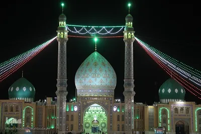 چراغانی مسجد جمکران در آستانه نیمه شعبان