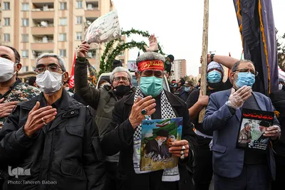 تشییع پیکر شهدای گمنام در دانشگاه آزاد تهران شمال