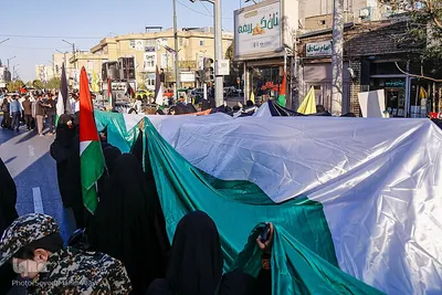 اجتماع دانشجویان قمی در حمایت از مردم غزه