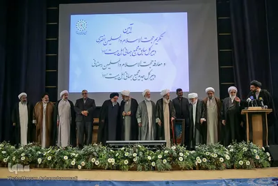 تودیع حجت‌الاسلام محمدحسن اختری، دبیر کل سابق و معارفه رضا رمضانی، دبیرکل جدید مجمع جهانی اهل بیت