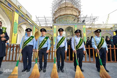 اهتزاز پرچم گنبد منور حضرت عبدالعظیم (ع)