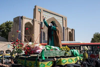 تشییع نمادین شهدای کربلا توسط قوم بنی اسد در قزوین⁩