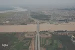 تصاویر هوایی از رودخانه کارون و منطقه سیل‌زده بامدژ