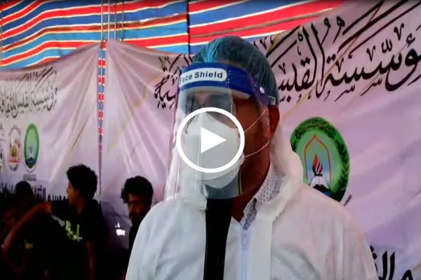 شاهد...المسحات للزائرين للكشف عن المصابين بكوورنا في طريق 