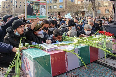 مراسم خاکسپاری و تشیع پیکر شهید «حسین فغانی»