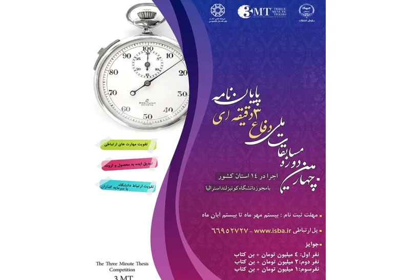 فراخوان چهارمین دوره مسابقات دفاع سه‌دقیقه‌ای اعلام شد