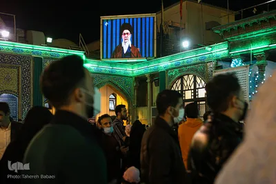 لحظه تحویل سال ۱۴۰۱ در حرم حضرت عبدالعظیم (ع)