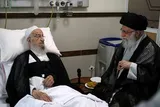 فیلم عیادت رهبر معظم انقلاب اسلامی از ‌آیت‌الله ‌مکارم شیرازی