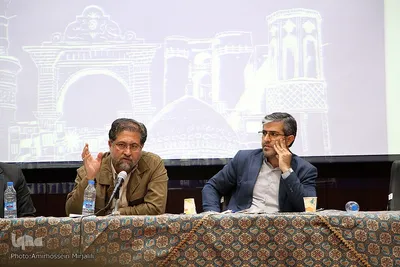 نشست خبری احمدرضا متالهی اردکانی، شهردار و مسعود نوریان اردکانی، رییس شورای اسلامی شهر اردکان