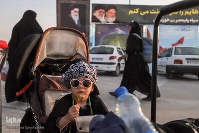 زائران و موکب‌داران در پایانه مرزی چذابه