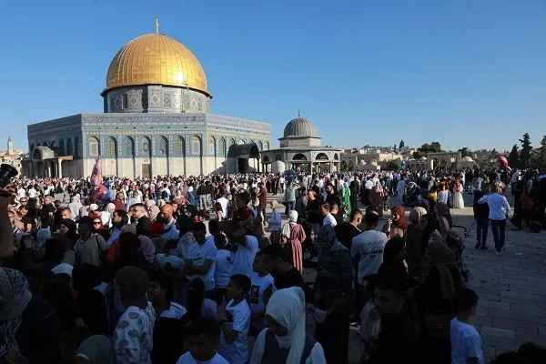 فلسطینیان عید قربان را در مسجدالاقصی جشن گرفتند